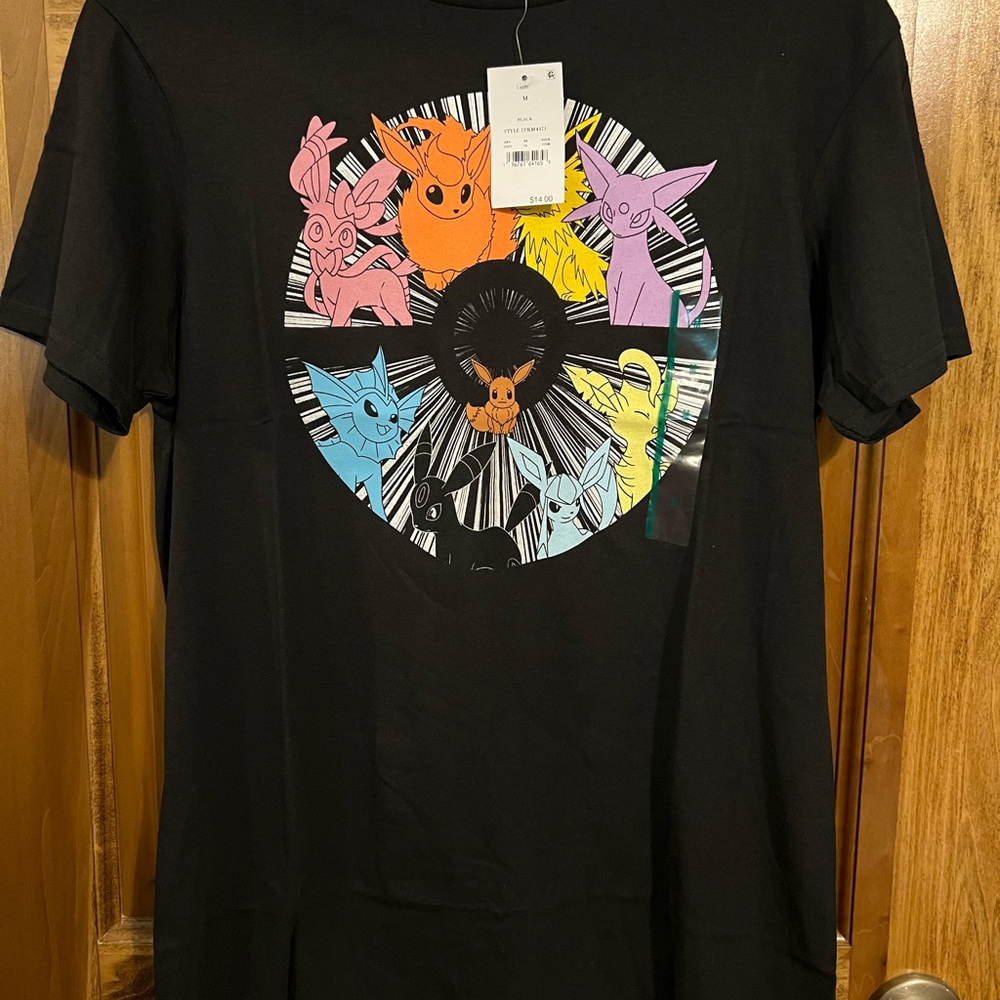 Pokemon Black Tee size medium NWT